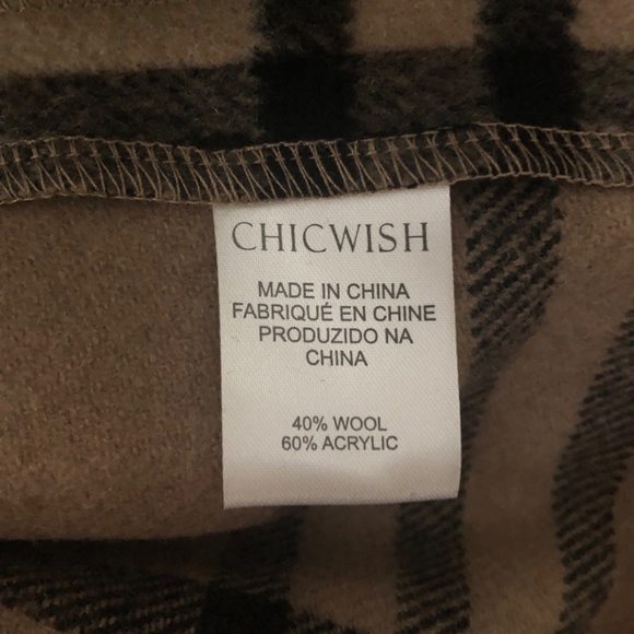 Chicwish  Womans Skirt Tan an Black Plaid sSize Small - Picture 2 of 3